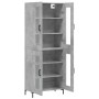 Aparador alto madera contrachapada gris hormigón 69,5x34x180 cm de vidaXL, Aparadores - Ref: Foro24-3198277, Precio: 172,80 €