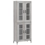 Aparador alto madera contrachapada gris sonoma 69,5x34x180 cm de vidaXL, Aparadores - Ref: Foro24-3198279, Precio: 168,18 €, ...