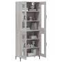 Aparador alto madera contrachapada gris sonoma 69,5x34x180 cm de vidaXL, Aparadores - Ref: Foro24-3198279, Precio: 168,18 €, ...