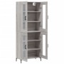 Aparador alto madera contrachapada gris sonoma 69,5x34x180 cm de vidaXL, Aparadores - Ref: Foro24-3198279, Precio: 168,18 €, ...