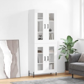 Hohes weißes Sperrholz-Sideboard 69,5 x 34 x 180 cm von vidaXL, Sideboards - Ref: Foro24-3198281, Preis: 185,31 €, Rabatt: %