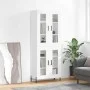 Hohes weißes Sperrholz-Sideboard 69,5 x 34 x 180 cm von vidaXL, Sideboards - Ref: Foro24-3198281, Preis: 182,79 €, Rabatt: %