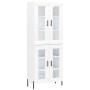 Aparador alto madera contrachapada blanco 69,5x34x180 cm de vidaXL, Aparadores - Ref: Foro24-3198281, Precio: 185,18 €, Descu...