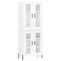 Hohes weißes Sperrholz-Sideboard 69,5 x 34 x 180 cm von vidaXL, Sideboards - Ref: Foro24-3198281, Preis: 182,79 €, Rabatt: %