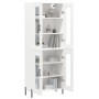 Aparador alto madera contrachapada blanco 69,5x34x180 cm de vidaXL, Aparadores - Ref: Foro24-3198281, Precio: 185,18 €, Descu...