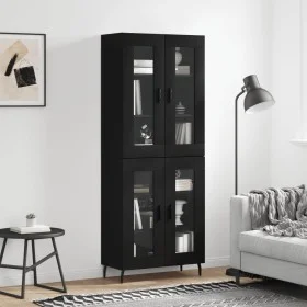 Tall black plywood sideboard 69.5x34x180 cm by vidaXL, Sideboards - Ref: Foro24-3198290, Price: 186,21 €, Discount: %