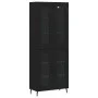 Aparador alto madera contrachapada negro 69,5x34x180 cm de vidaXL, Aparadores - Ref: Foro24-3198290, Precio: 186,17 €, Descue...