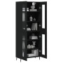 Aparador alto madera contrachapada negro 69,5x34x180 cm de vidaXL, Aparadores - Ref: Foro24-3198290, Precio: 188,54 €, Descue...