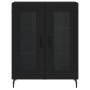 Aparador alto madera contrachapada negro 69,5x34x180 cm de vidaXL, Aparadores - Ref: Foro24-3198290, Precio: 188,54 €, Descue...