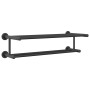 Soporte para toallas Negro 61 x 23 x 17 cm Acero inoxidable