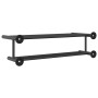 Soporte para toallas Negro 61 x 23 x 17 cm Acero inoxidable