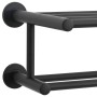 Soporte para toallas Negro 61 x 23 x 17 cm Acero inoxidable