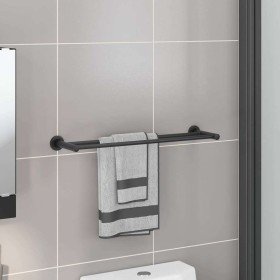 Soporte para toallas Negro 61 x 14.5 x 5 cm Acero inoxidable Soporte para toallas Negro 61 x 14.5 x 5 cm Acero inoxidable