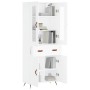 Aparador alto madera contrachapada blanco 69,5x34x180 cm de vidaXL, Aparadores - Ref: Foro24-3198505, Precio: 164,96 €, Descu...