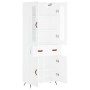 Hohes weißes Sperrholz-Sideboard 69,5 x 34 x 180 cm von vidaXL, Sideboards - Ref: Foro24-3198505, Preis: 163,46 €, Rabatt: %