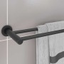 Soporte para toallas Negro 61 x 14.5 x 5 cm Acero inoxidable