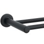 Soporte para toallas Negro 61 x 14.5 x 5 cm Acero inoxidable