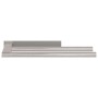 Soporte para toallas Plateado 40 x 9 x 4 cm Acero inoxidable
