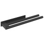 Soporte para toallas Negro 40 x 9 x 4 cm Acero inoxidable