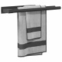 Soporte para toallas Negro 40 x 9 x 4 cm Acero inoxidable