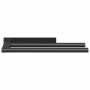 Soporte para toallas Negro 40 x 9 x 4 cm Acero inoxidable
