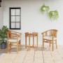 Sillas de jardín 2 pcs Marrón 63 x 58 x 89 cm