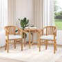 Sillas de jardín 2 pcs Marrón 63 x 58 x 89 cm