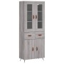Hohes Sideboard aus sonomagrauem Sperrholz, 69,5 x 34 x 180 cm von vidaXL, Sideboards - Ref: Foro24-3198511, Preis: 165,55 €,...