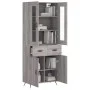 Aparador alto madera contrachapada gris sonoma 69,5x34x180 cm de vidaXL, Aparadores - Ref: Foro24-3198511, Precio: 164,33 €, ...