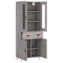 Aparador alto madera contrachapada gris sonoma 69,5x34x180 cm de vidaXL, Aparadores - Ref: Foro24-3198511, Precio: 165,55 €, ...