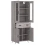 Aparador alto madera contrachapada gris sonoma 69,5x34x180 cm de vidaXL, Aparadores - Ref: Foro24-3198511, Precio: 164,33 €, ...
