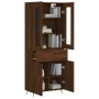 Hohes Sideboard Sperrholz braune Eiche 69,5x34x180 cm von vidaXL, Sideboards - Ref: Foro24-3198512, Preis: 168,59 €, Rabatt: %