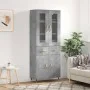 Aparador alto madera contrachapada gris hormigón 69,5x34x180 cm von vidaXL, Sideboards - Ref: Foro24-3198517, Preis: 161,16 €...