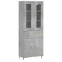 Aparador alto madera contrachapada gris hormigón 69,5x34x180 cm von vidaXL, Sideboards - Ref: Foro24-3198517, Preis: 161,16 €...