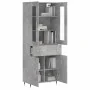 Aparador alto madera contrachapada gris hormigón 69,5x34x180 cm von vidaXL, Sideboards - Ref: Foro24-3198517, Preis: 161,16 €...