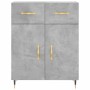 Aparador alto madera contrachapada gris hormigón 69,5x34x180 cm by vidaXL, Sideboards - Ref: Foro24-3198517, Price: 163,33 €,...