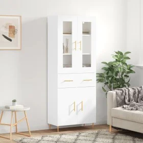 Aparador alto madera contrachapada blanco 69,5x34x180 cm de vidaXL, Aparadores - Ref: Foro24-3198521, Precio: 193,48 €, Descu...