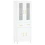 Hohes weißes Sperrholz-Sideboard 69,5 x 34 x 180 cm von vidaXL, Sideboards - Ref: Foro24-3198521, Preis: 196,58 €, Rabatt: %