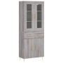 Aparador alto madera contrachapada gris sonoma 69,5x34x180 cm de vidaXL, Aparadores - Ref: Foro24-3198527, Precio: 169,58 €, ...