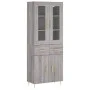 Aparador alto madera contrachapada gris sonoma 69,5x34x180 cm de vidaXL, Aparadores - Ref: Foro24-3198527, Precio: 165,24 €, ...