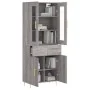 Aparador alto madera contrachapada gris sonoma 69,5x34x180 cm de vidaXL, Aparadores - Ref: Foro24-3198527, Precio: 165,24 €, ...