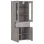 Aparador alto madera contrachapada gris sonoma 69,5x34x180 cm de vidaXL, Aparadores - Ref: Foro24-3198527, Precio: 165,24 €, ...