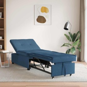 Sofá cama Azul 194 x 67 x 37 cm tela