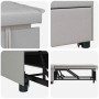 Sofá cama Gris 194 x 67 x 37 cm tela