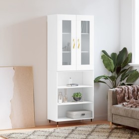 Aparador alto madera contrachapada blanco 69,5x34x180 cm de vidaXL, Aparadores - Ref: Foro24-3198705, Precio: 143,00 €, Descu...