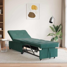Sofá Cama Verde oscuro 67 x 194 x 38 cm Terciopelo
