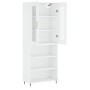 Aparador alto madera contrachapada blanco 69,5x34x180 cm de vidaXL, Aparadores - Ref: Foro24-3198705, Precio: 148,93 €, Descu...