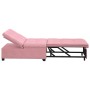 Sofá Cama Rosa 67 x 194 x 38 cm Terciopelo