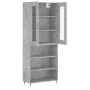 Aparador alto madera contrachapada gris hormigón 69,5x34x180 cm by vidaXL, Sideboards - Ref: Foro24-3198709, Price: 132,80 €,...