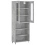 Aparador alto madera contrachapada gris hormigón 69,5x34x180 cm by vidaXL, Sideboards - Ref: Foro24-3198709, Price: 134,64 €,...